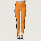 Modern design l Zwart-witte tekst l Sinaasappel Leggings (Voorkant)