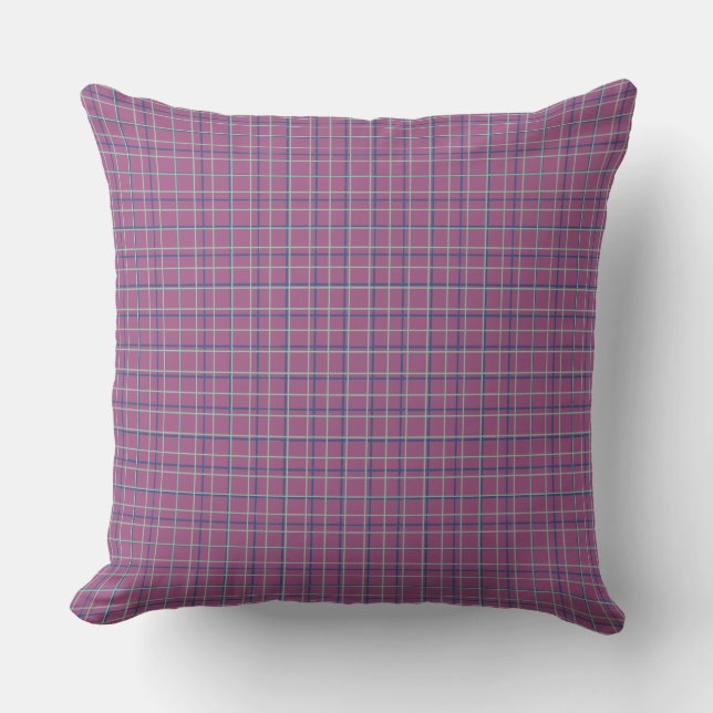 Modern design Lignes Tartan Pastel Colors Pillow Kussen (Voorkant)