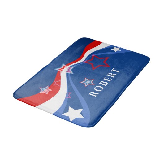 modern design met Amerikaanse vlag Badmat (Gekanteld)