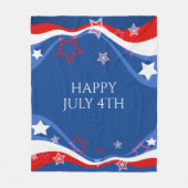 modern design met Amerikaanse vlag Fleece Deken (Voorkant)