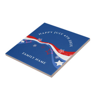 modern design met Amerikaanse vlag Tegeltje