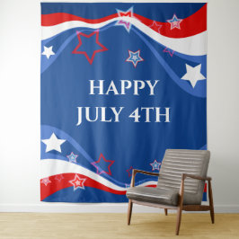 modern design met Amerikaanse vlag Wandkleed