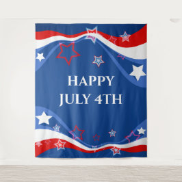 modern design met Amerikaanse vlag Wandkleed
