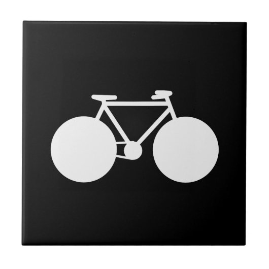 modern design met witte fiets tegeltje (Voorkant)