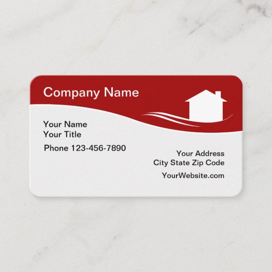 Modern Design onroerend goed Visitekaartjes (Voorkant)