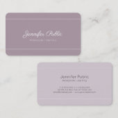 Modern design Paars Violet Stylish Plain Luxury Visitekaartje (Voorkant / Achterkant)