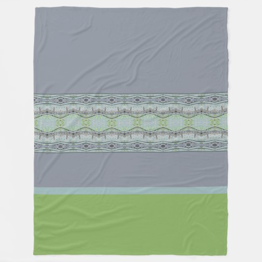 Modern design print met grijs fleece deken (Voorkant)