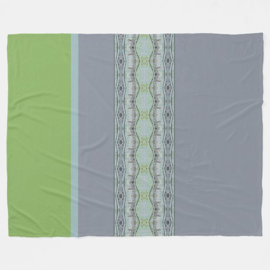 Modern design print met grijs fleece deken (Voorkant (Horizontaal))