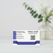 Modern design | QR-code Visitekaartje (Staand voorkant)