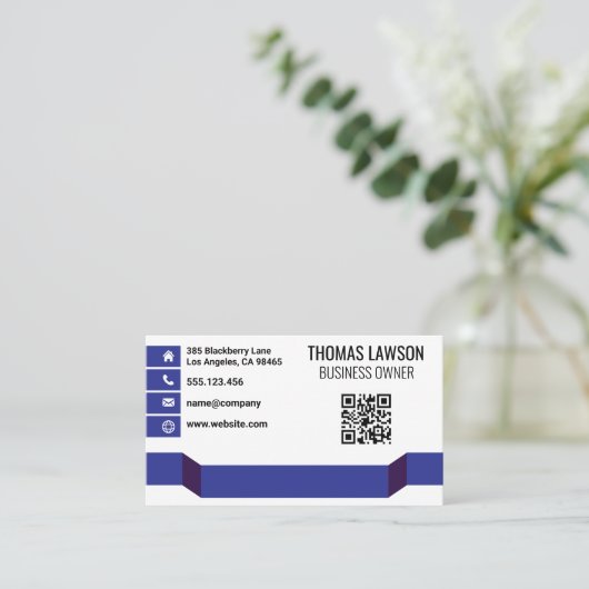 Modern design | QR-code Visitekaartje (Staand voorkant)