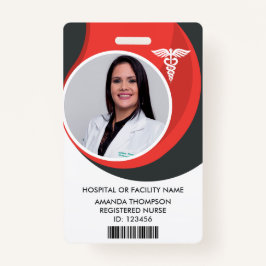 Modern Design Registered Nurse Foto ID Badge