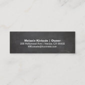 Modern design schoolbord mini visitekaartje (Achterkant)