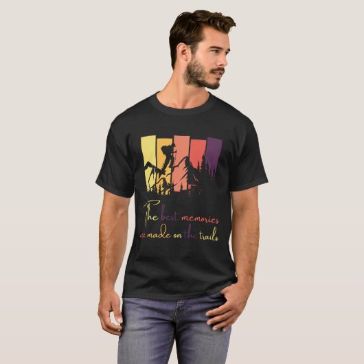 Modern design T-shirt om te wandelen (Voorkant volledig)