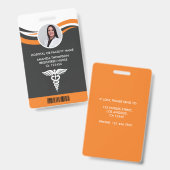 Modern Design Verpleegster Foto ID Badge (Voor- en achterkant)