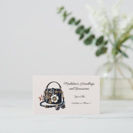 Modern Designer Handtas Accessoires Visitekaartje (Staand voorkant)