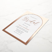 Modern Designer Roos Gold Foil Arch Vrijgezellenfe Folie Uitnodiging (Gedraaid)