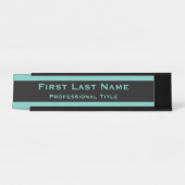 Modern Desk Name Bord Borden Blauwgroen Turquoise Bureau Naambordje (Voorkant)