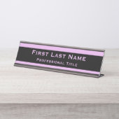 Modern Desk Name Bord Borden Lavendar Paars Bureau Naambordje (Voorkant)