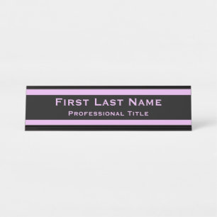 Modern Desk Name Bord Borden Lavendar Paars Bureau Naambordje