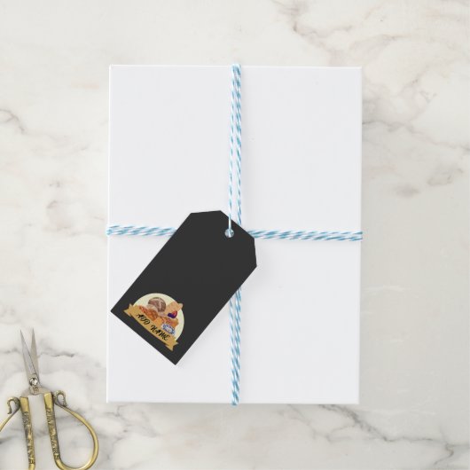Modern dessert Brood bakken bakkerij aangepaste na Cadeaulabel (Met Touw)