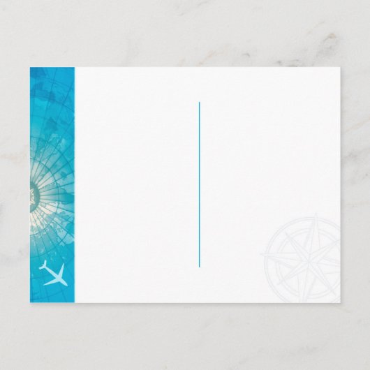 Modern Destination Photo Wedding Bewaar de datum Aankondigingskaart (Achterkant)