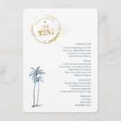 Modern Destination Wedding Menu Card (Voorkant)