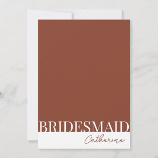 Modern Detailed Bridesmaids Proposal Card Kaart