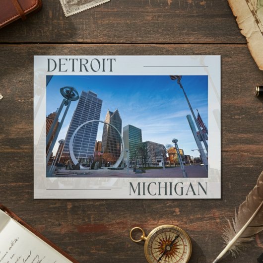 Modern Detroit Landmark Briefkaart