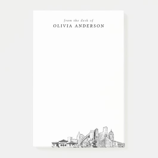 Modern Detroit Professional Gift gepersonaliseerd Post-it® Notes (Voorkant)