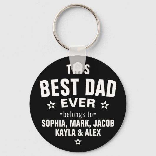 Modern deze BESTE DAD behoort OOIT tot Vaderdag Sleutelhanger (Voorkant)