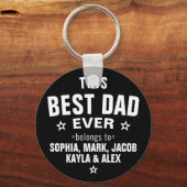 Modern deze BESTE DAD behoort OOIT tot Vaderdag Sleutelhanger (Voorkant)