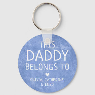 Modern deze papa behoort tot Vaderdag Blue Sleutelhanger