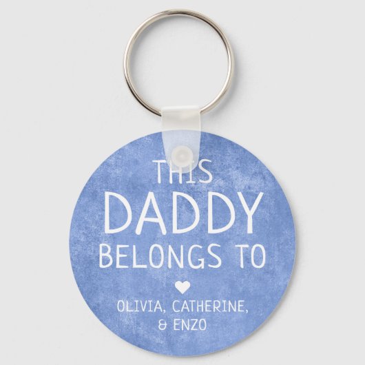 Modern deze papa behoort tot Vaderdag Blue Sleutelhanger (Voorkant)