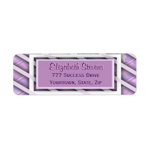 Modern diagonaal gestreept patroon etiket