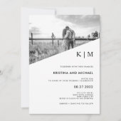 Modern Diagonaal | Uitnodiging tot fotoweddenschap (Voorkant)