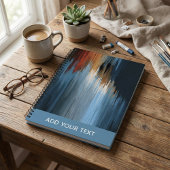 Modern Diagonal, stripe pattern spiral Notitieboek