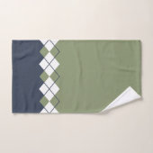 Modern, diamantpatroon, olijfgroen, marinesuin bad handdoek (Handdoek)