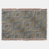 Modern diamantpatroon Rustiek verweerd houtnerf Deken (Voorkant)