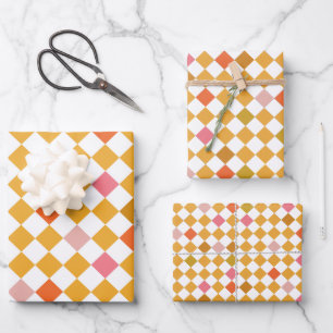 Modern Diamond Checkers inpakpapier Vel