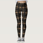 Modern Diamond Geometric Pattern Leggings<br><div class="desc">Moderne diamantgeometrische patronen in koraal- en zwarte Leggings.</div>