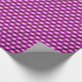 Modern Diamond Grid, Amethyst Paars en Violet Cadeaupapier (Hoek)