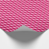 Modern Diamond Grid, Fuchsia and Light Pink Cadeaupapier (Hoek)