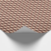 Modern Diamond Grid, Taupe, Brown en Beige Cadeaupapier (Hoek)
