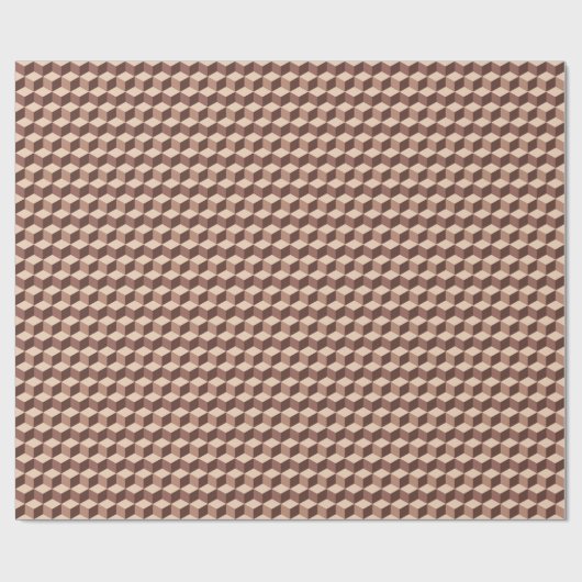 Modern Diamond Grid, Taupe, Brown en Beige Cadeaupapier (Vlak)