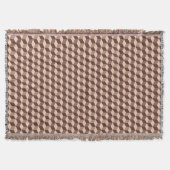 Modern Diamond Grid, Taupe, Brown en Beige Deken (Voorkant)