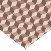 Modern Diamond Grid, Taupe, Brown en Beige Korte Tafelloper (Hoek)
