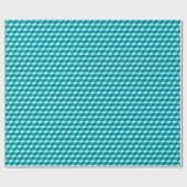 Modern Diamond Grid, Turquoise, Blauwgroen en Aqua Cadeaupapier (Vlak)
