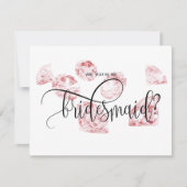 Modern Diamond, jij bent mijn bruidsmeisje uitnodi Kaart (Voorkant)