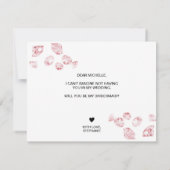 Modern Diamond, jij bent mijn bruidsmeisje uitnodi Kaart (Achterkant)