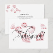 Modern Diamond, jij bent mijn bruidsmeisje uitnodi Kaart (Voorkant / Achterkant)